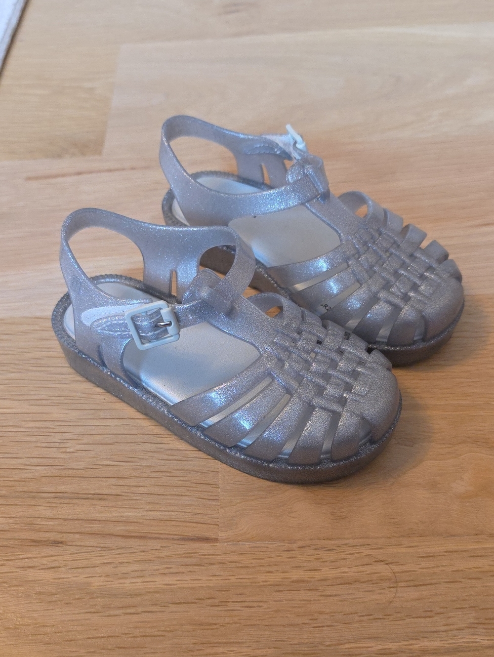 Mini Melissa Toddler Girl Sandals Size 9 Silver